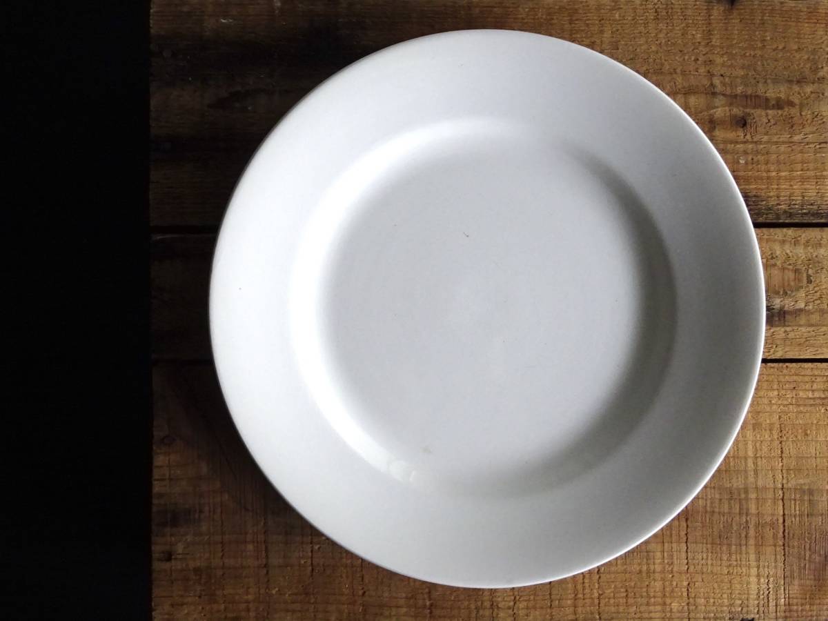 DIGOIN SARREGUEMINE 白丸皿 リム皿 1920s-1940s サルグミンヌ 器 陶器 民藝 骨董 古道具 美術 フランス アンティーク B