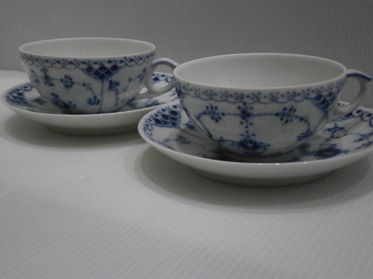Royal Copenhagen Blue Fluted Plain Tea Cup & Saucer