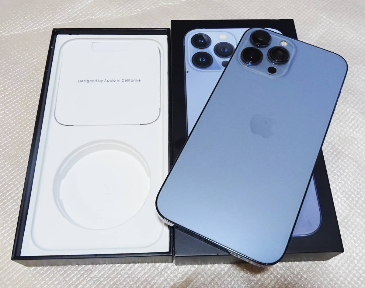 ◇iPhone 13 Pro Max 128GB SIMフリー シエラブルー MLJ73J/A 本体 /元 