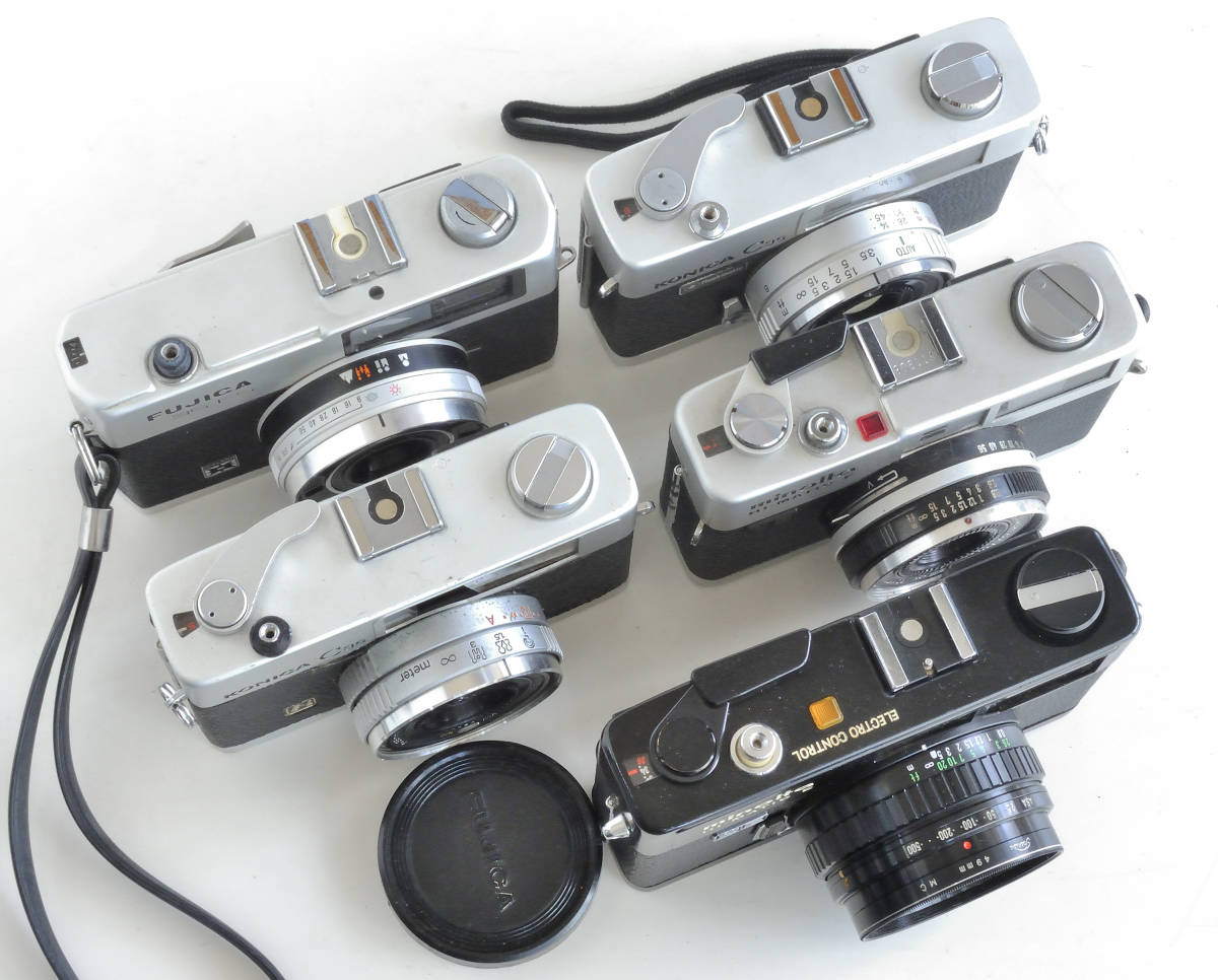ジャンク品 金属製カメラ Konica C35・minolta HI-MATIC コニカ C35 