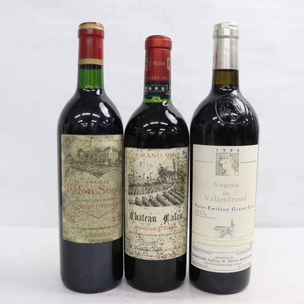 3本セット】ワイン各種（シャトー カロン セギュール 1990 13％ 750ml