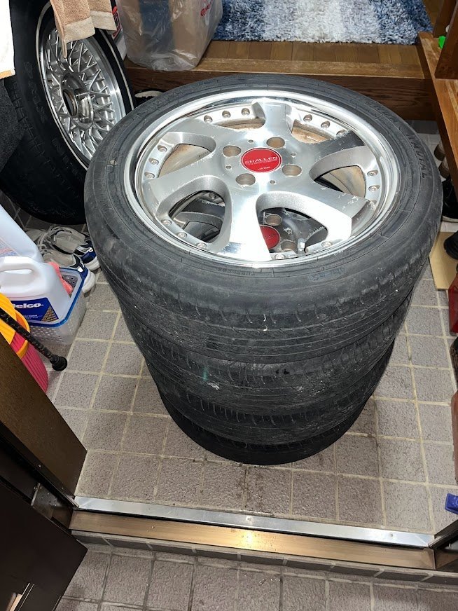 ４本セット AME SHALLEN シャレン 15インチ ５J ＋45 4穴 4H PCD100 165/50/15インチ タイヤ 中古 エヴリィ エブリィ（関）