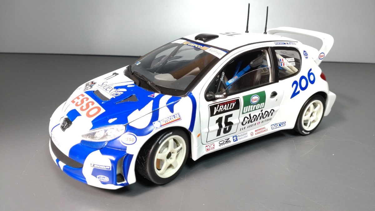 絶版希少 ソリド　1/18 プジョー206 WRC ツール・ド・コルス 1999 ジルパニッツィ　 ミニカー