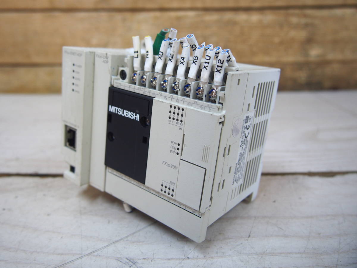 ☆【1F0329-8】 MITSUBISHI 三菱 プログラマブルコントローラ FX3U-ENET-ADP FX3S-CNV-ADP FX3S-20MR/ES④ 3台セット 動作保証
