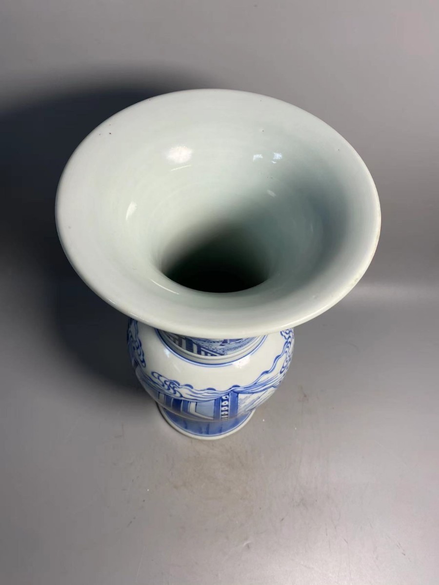 旧家蔵出 清時代 陶磁器 景徳鎮製 青花 染付 大清康熙年