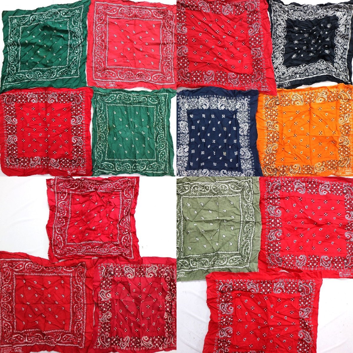 ◎80'S~ バンダナ set ペイズリー PARIS社製 他 (ユニセックス ) 14枚