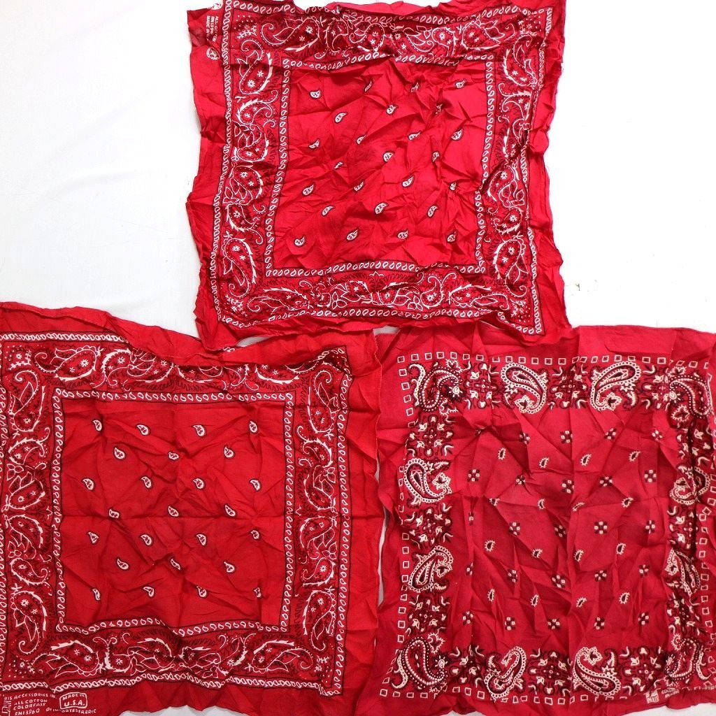 ◎80'S~ バンダナ set ペイズリー PARIS社製 他 (ユニセックス ) 14枚