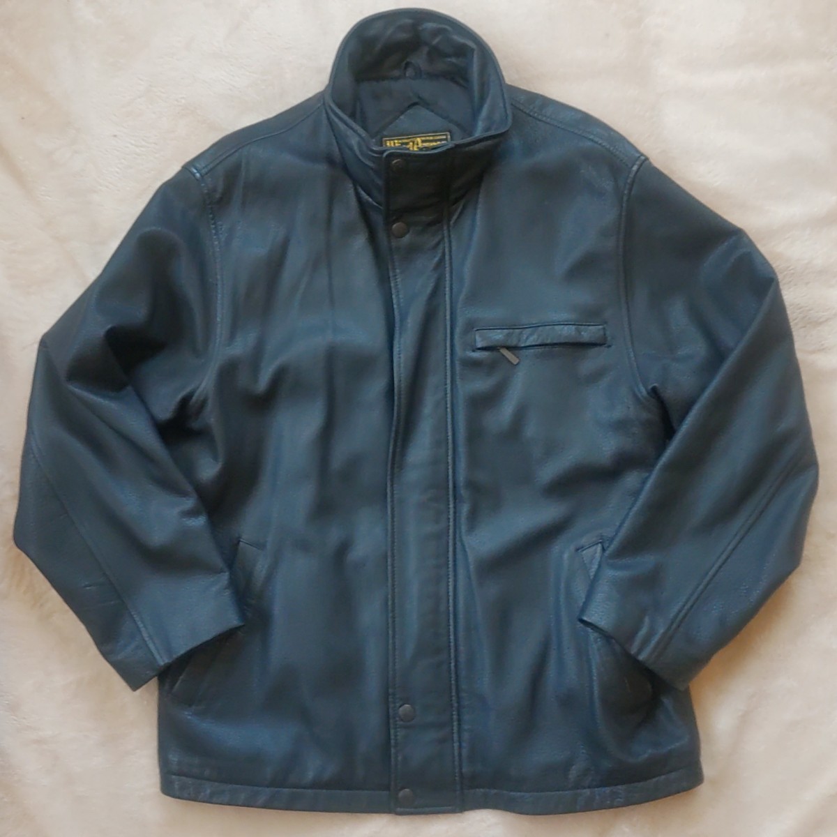 美品 最高級 ディアスキン ウインドアーマー レザーコート ブラック M 鹿革