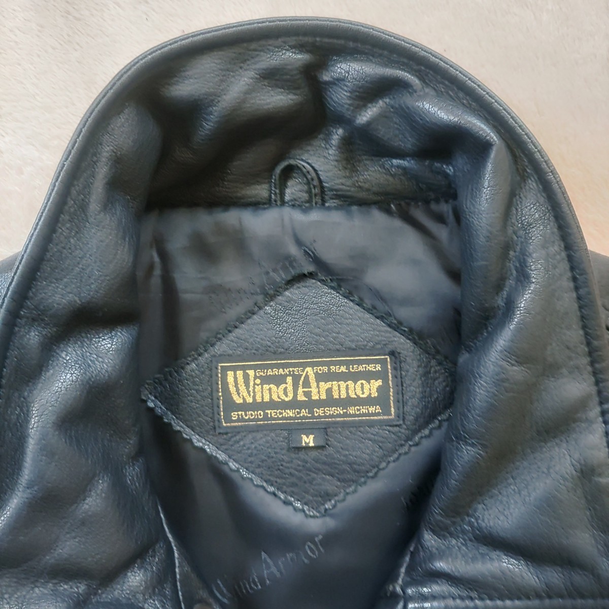 美品 最高級 ディアスキン ウインドアーマー レザーコート ブラック M 鹿革