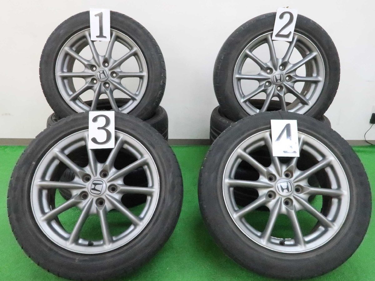 4本 オデッセイ アブソルート RB 純正 17インチ ホイール 7J +55 5H 114.3 ラジアル ダンロップ エナセーブ 215/55R17 タイヤおまけ ホンダ