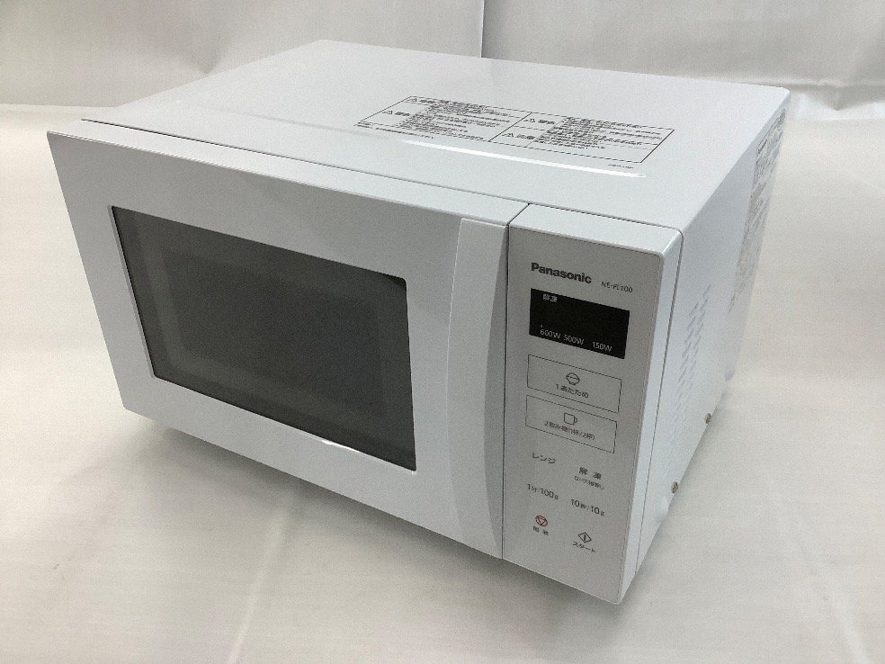 Panasonic 電子レンジ NE-FL-100-W 2021年製 ボタン/動作確認済 ACBF 中古