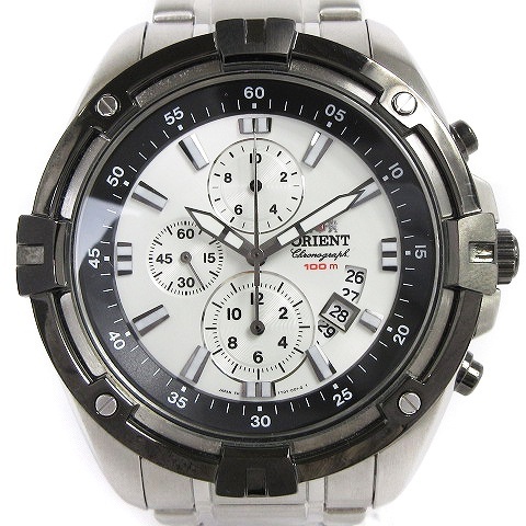 オリエント ORIENT 腕時計 クロノグラフ 100m アナログ クオーツ TT0Y-F0-B シルバーカラー ウォッチ ■SM0 メンズ