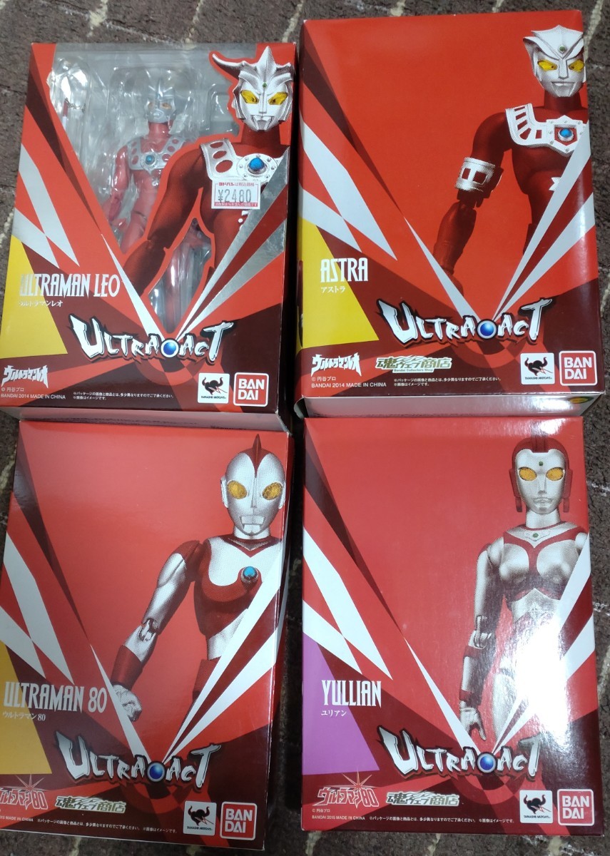 【中古美品】ULTRA-ACT 4種 ウルトラマンレオ アストラ ウルトラマン80 ユリアン 魂ウェブ リニューアル版