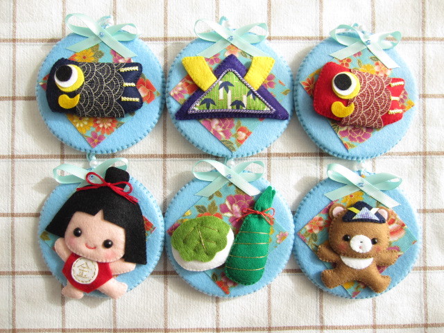ハンドメイド フェルト◎こどもの日◎オーナメント6◎金太郎 くま