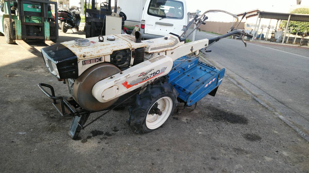 イセキ ISEKI 耕運機 KA750 実働品 7.5馬力 ディーゼルエンジン HS75-A 
