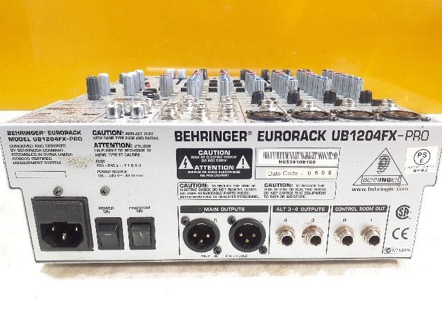 1円スタート！】BEHRINGER ベリンガー EURORACK UB1204FX-PRO ミキサー 