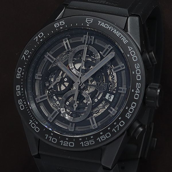 1円 稼働 良品 定価約￥592，110 タグホイヤー AT CAR2A91 カレラ ホイヤー01 スケルトン文字盤 39石 デイト メンズ腕時計 5254920AOK