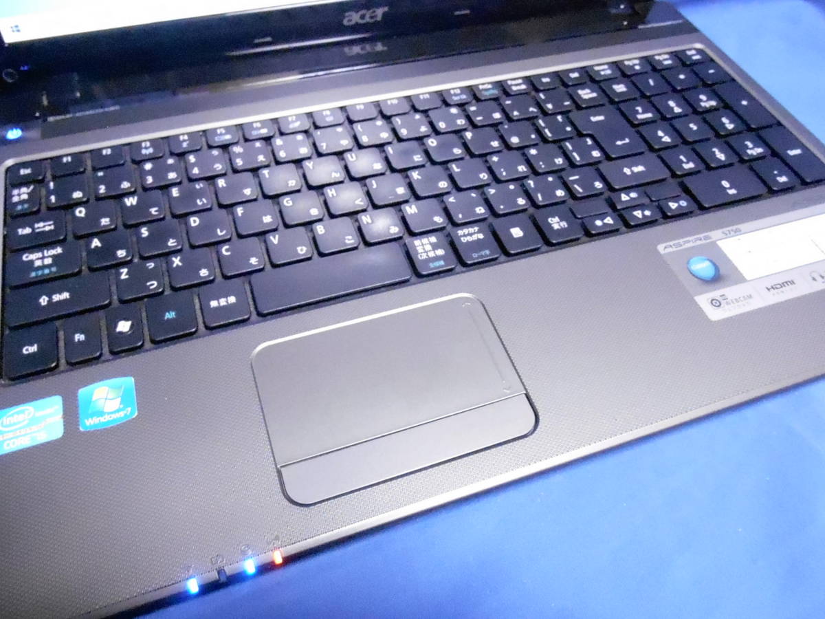 acer Aspire5750 Core i5 2410M 2.30GHz メモリ:4GB HDD:500GB マルチ