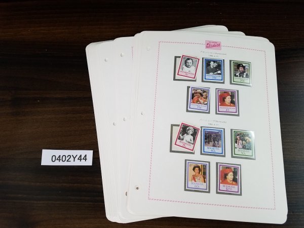 0402Y44　外国切手　エリザベス女王生誕60年記念　香港　セイシェル　セントビンセント　ソロモン諸島他　計31頁まとめ　※詳細は写真参照