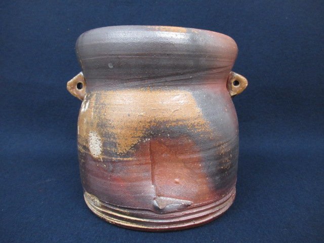 bK7688 陶器「浦上善次 備前 水指」陶印/共箱付 茶道具 芸術 美術 