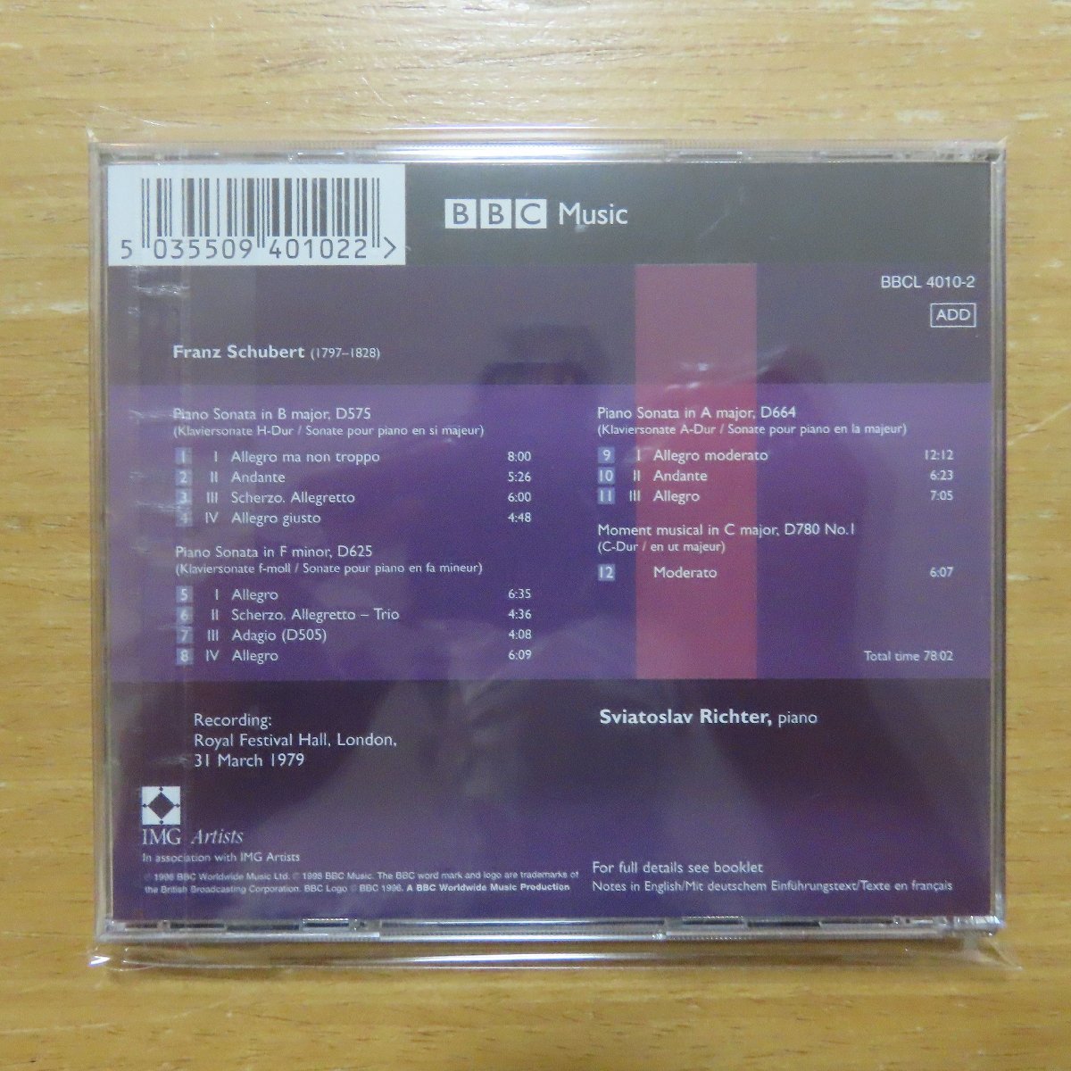 5035509401022;【CD/BBC】RICHTER / SCHUBERT:PIANO SONATAS