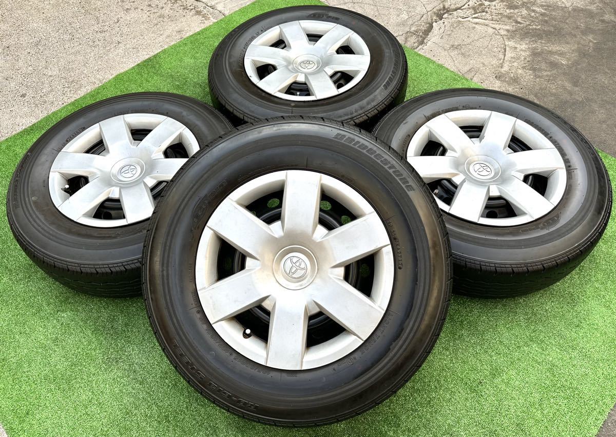 トヨタ 200系 ハイエース 純正 15インチ 6J +35 6H ★BRIDGESTONE 195/80R15 107/105N LT 4本セット★レジアスエース等に