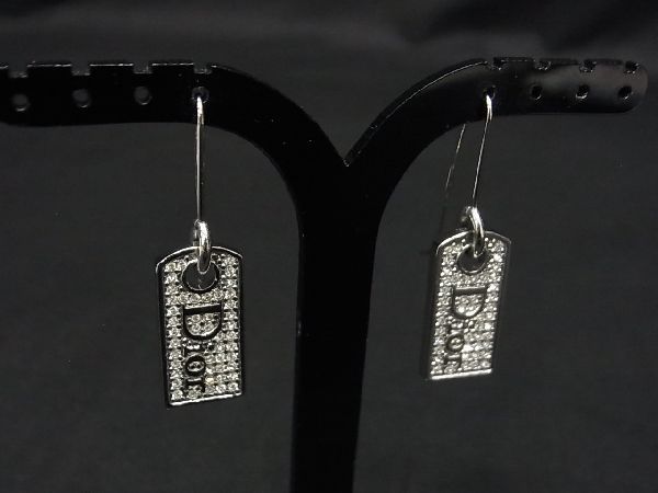 極美品ChristianDior ラインストーン 片耳ピアス レディース 1円 □極美品□ Christian Dior クリスチャンディオール ライン