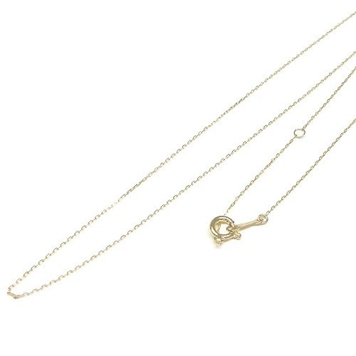 18金＜K18＞ネックレスチェーン小豆（アズキ）タイプ40センチレギュラーサイズ【ギフトラッピング済み】