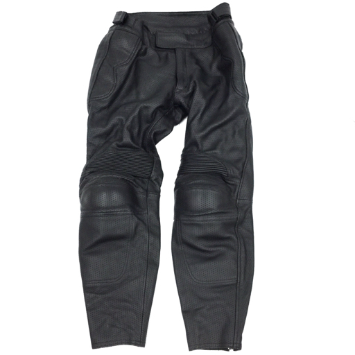 RSタイチ サイズ L2W パンチングレザー パンツ ジップフライ ボトムス メンズ ブラック系 黒系 RS TAICHI