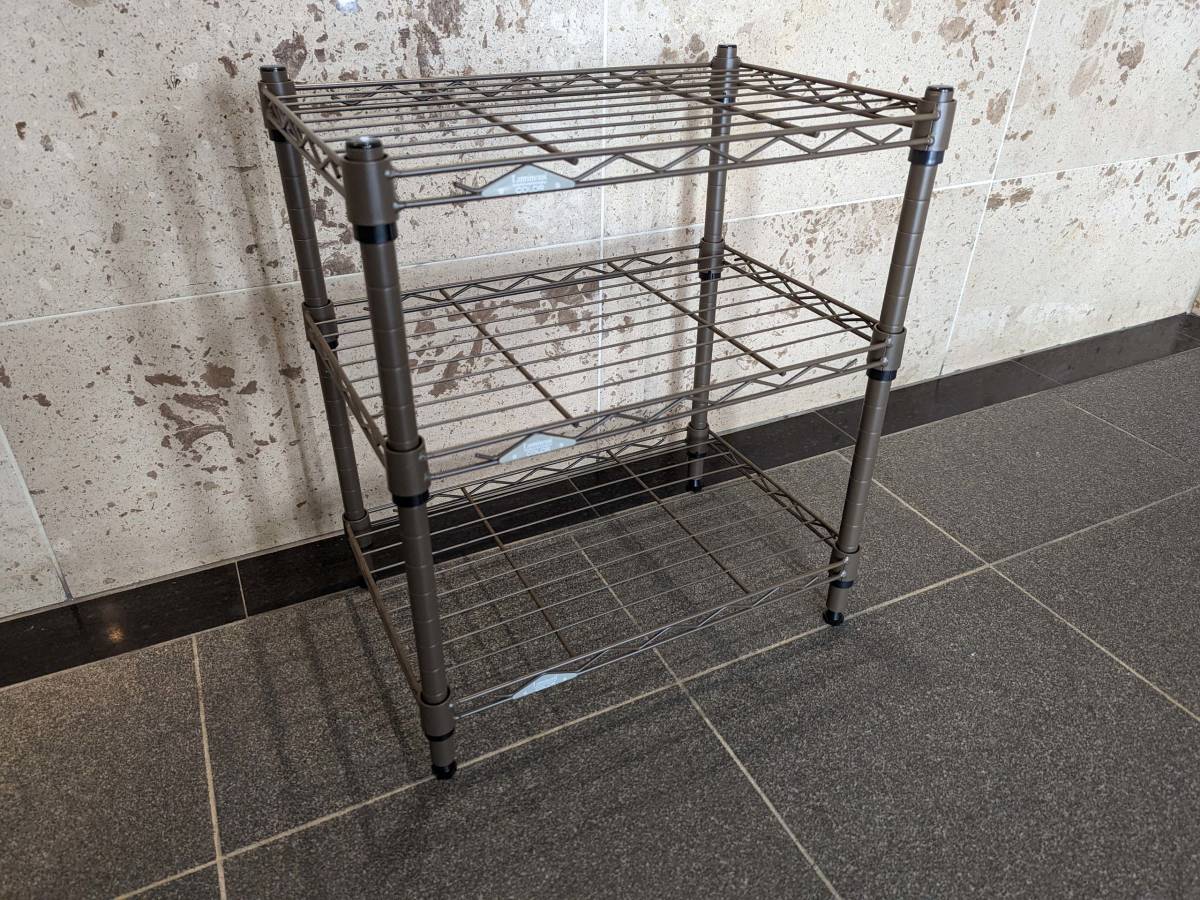 送料無料：ルミナス カラー　スチールラック(ブラウン)幅44.5cm奥行29cm高さ51cm:2段