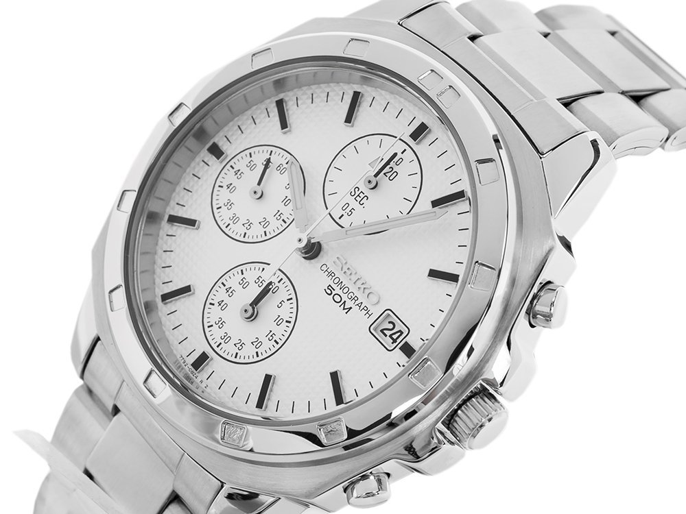 【未使用】SEIKO セイコー クロノグラフ クオーツ 腕時計 SND187P メンズ 海外モデル【及川質店】