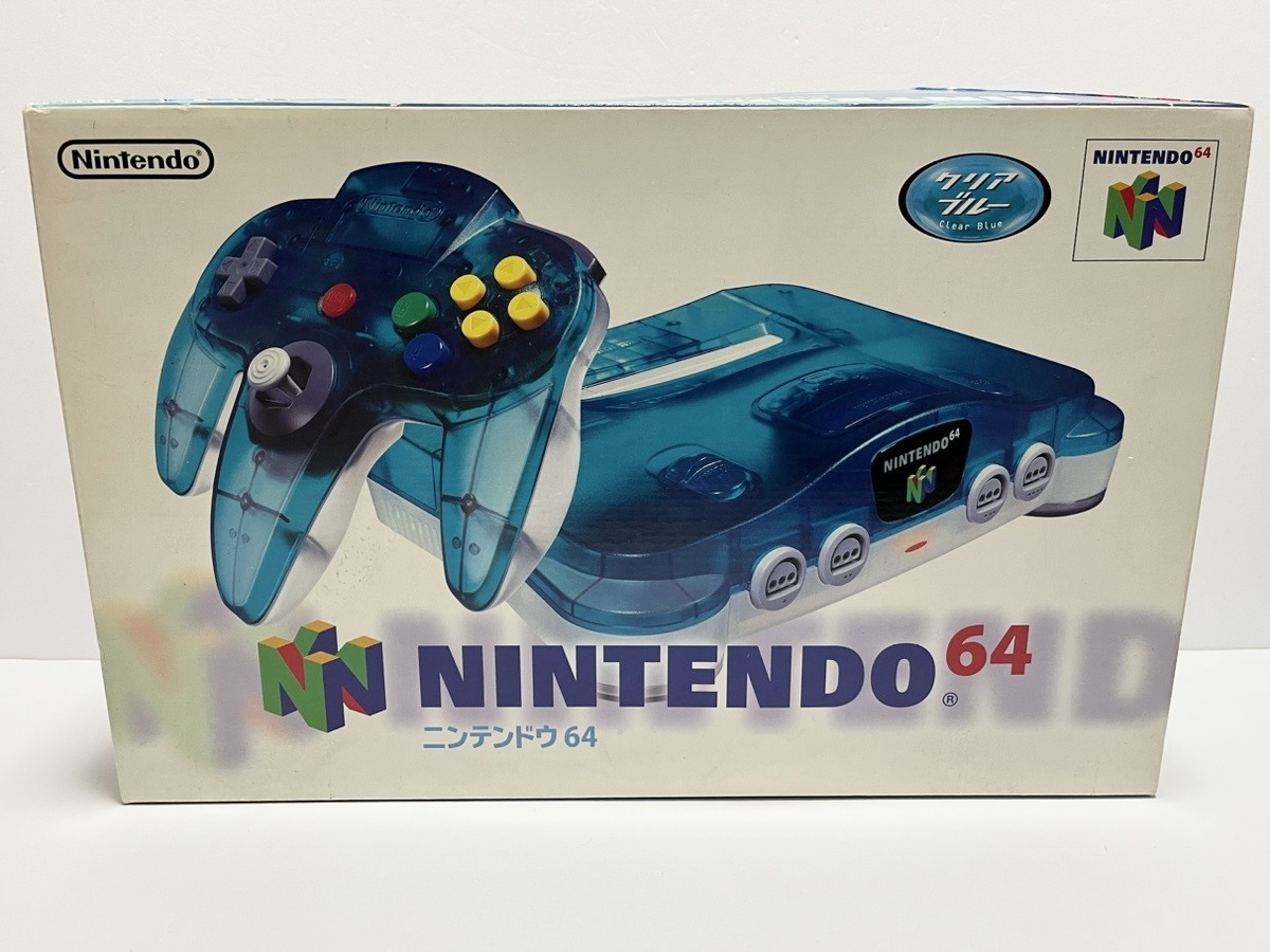 N64】ニンテンドー64□本体□クリアブルー□ クリアブルー