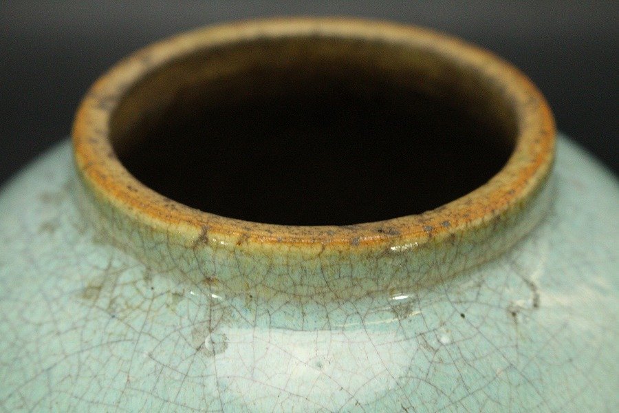銀閣】中国美術 青釉 瓶 壷 高13.5cm 旧家蔵出(AZ569) | 中国の