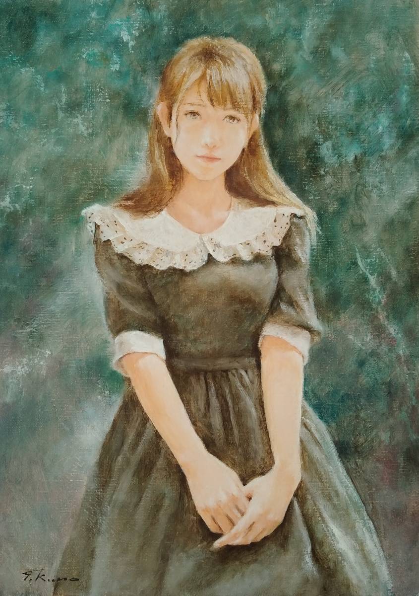 黒川達也 師・宮永岳彦 真作 ◇ - 師・宮永岳彦(人物画)｜売買された