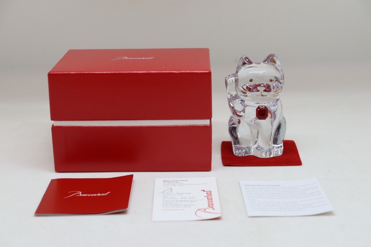 Baccaratバカラ ラッキーキャット Lucky Cat ペア 招き猫