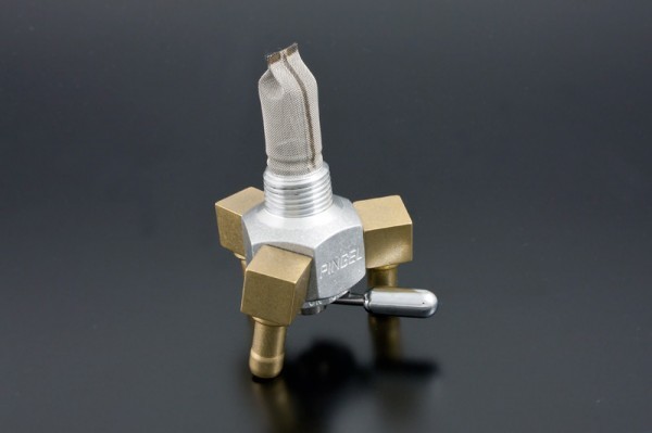 ◆ピンゲル◆マッハ H1 H2 S1 S2 S3 500 SS 750 250 350 400 KH◆22，24mm アダプター選択 8210-T-AH◆トリプル フューエルコック