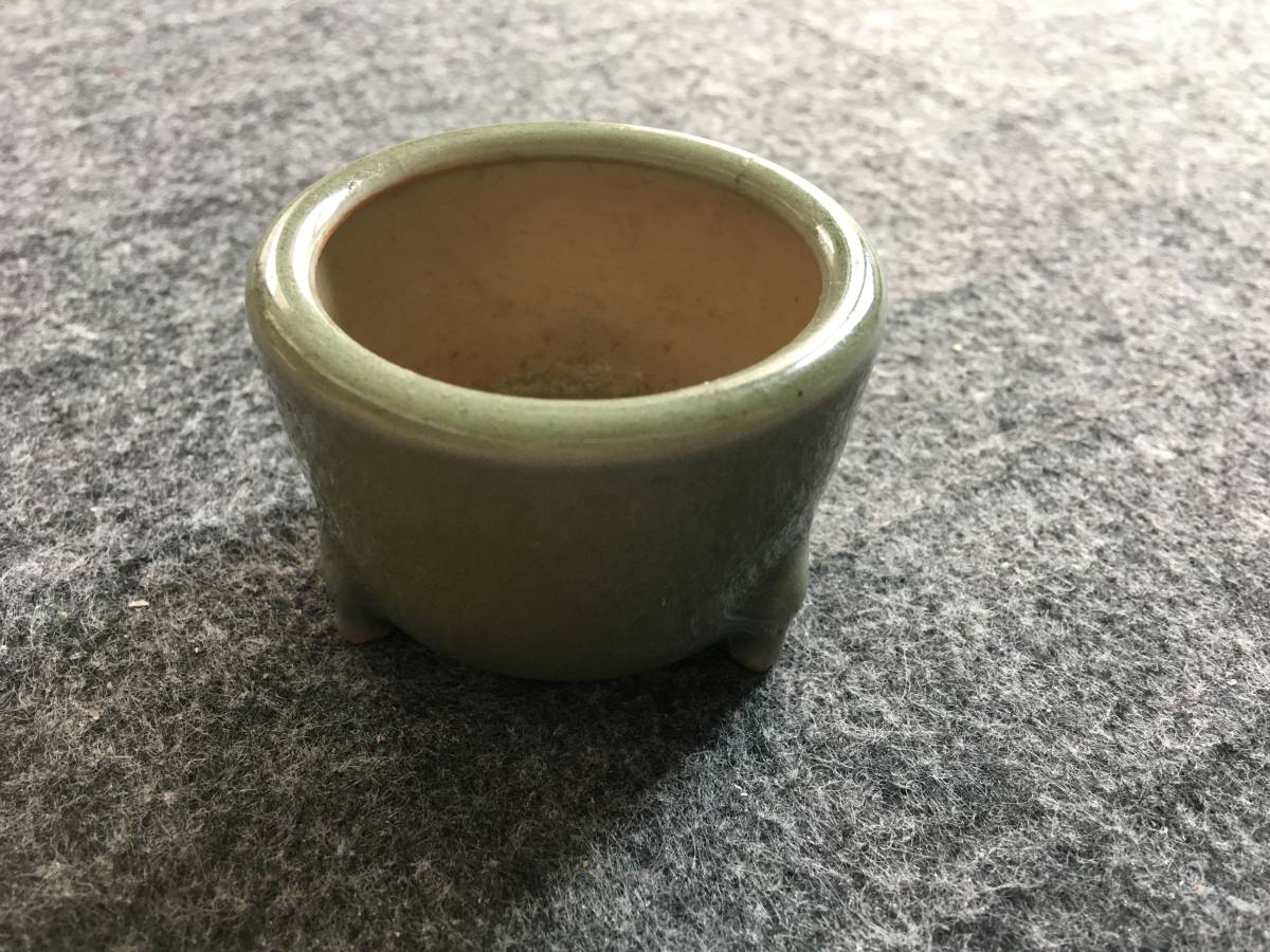 香炉 汝窯風 宋時代 氷裂釉 三足炉双耳 中国古美術・文房置物 青磁 