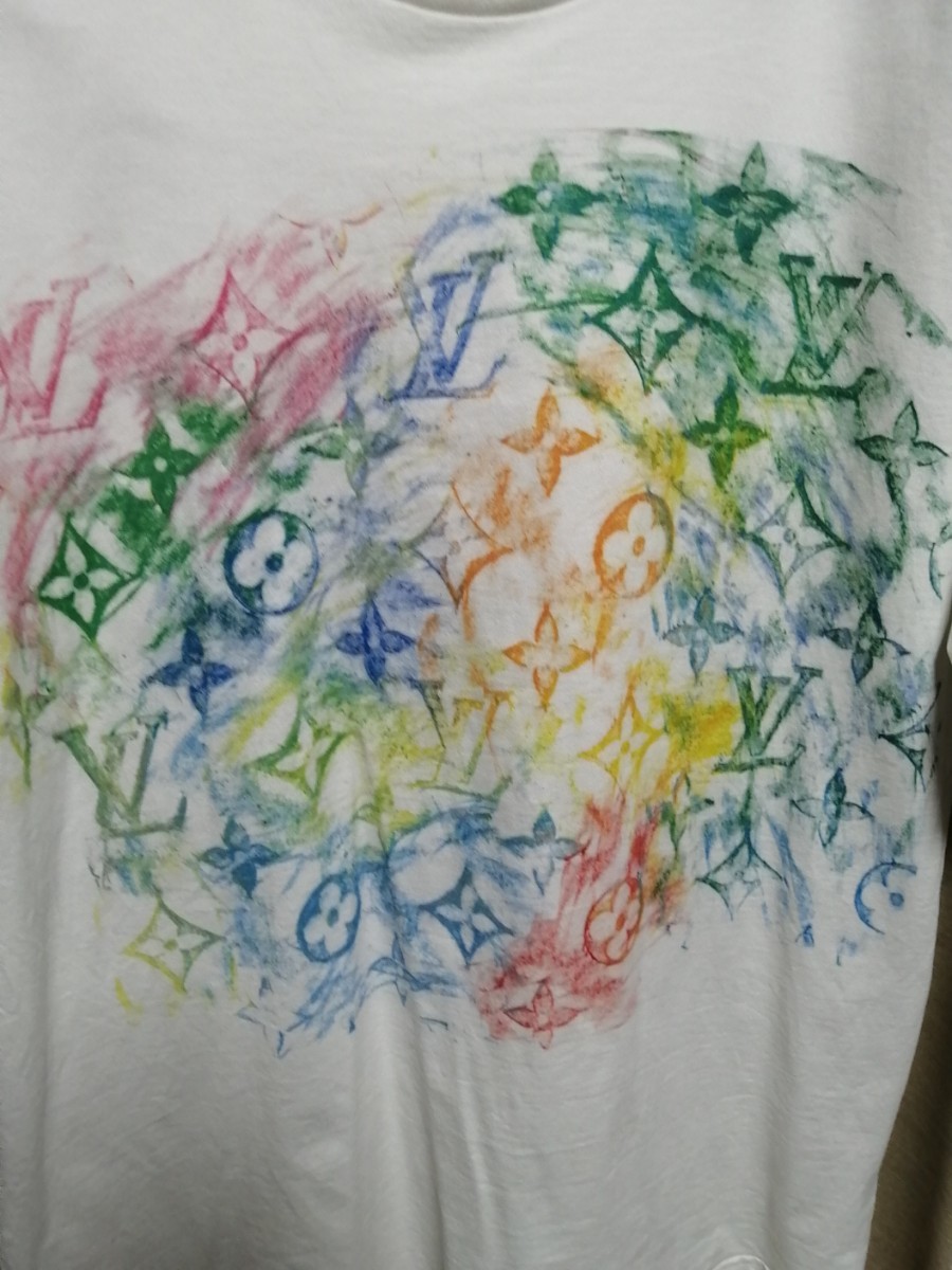 XLサイズ モノグラムパステルウォーターカラー最高傑作ルイヴィトン21SS 全面ウォーターカラーグラディエントモノグラム半袖Tシャツ