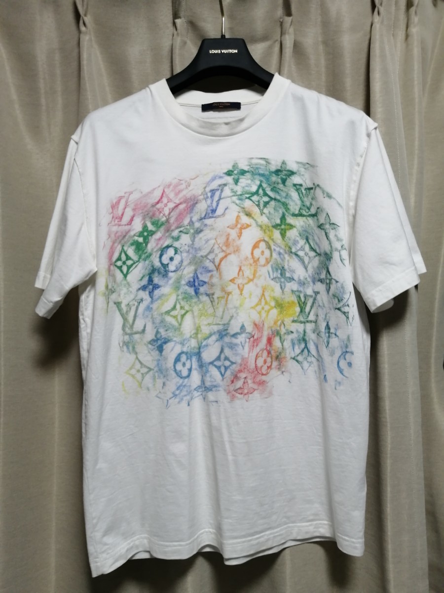 XLサイズ モノグラムパステルウォーターカラー最高傑作ルイヴィトン21SS 全面ウォーターカラーグラディエントモノグラム半袖Tシャツ