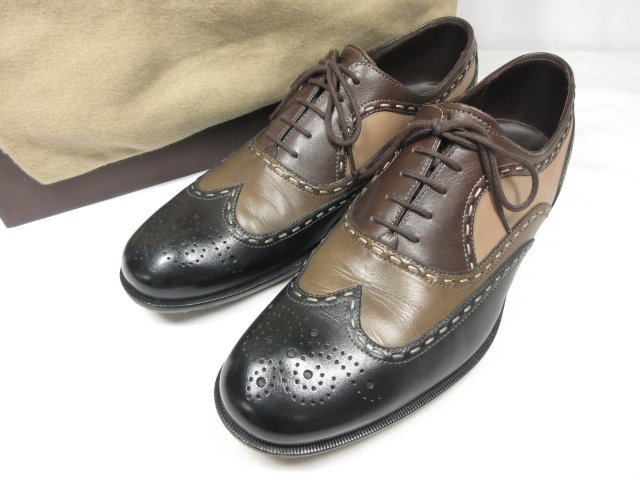 ボッテガヴェネタ メンズ ウィングチップ メッシュ ドレスシューズ 美品 【ボッテガヴェネタ BOTTEGA VENETA】 ウイングチップ ドレス