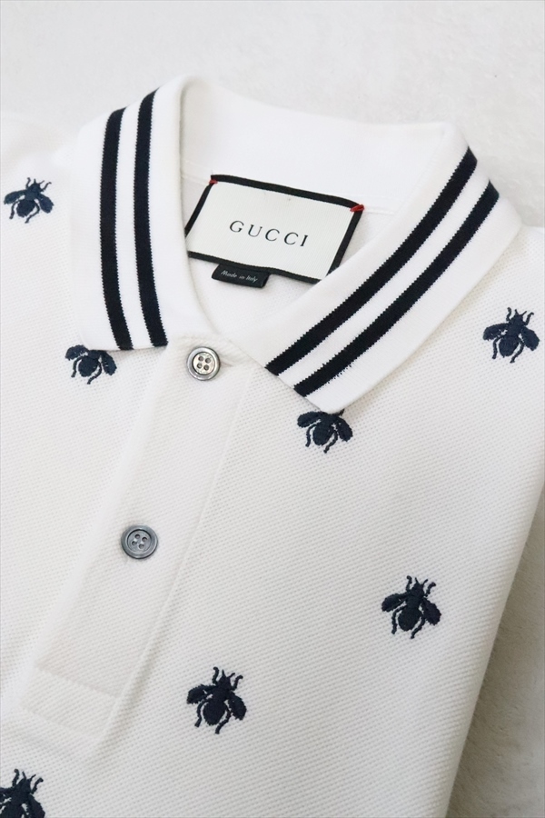 GUCCI グッチ メンズ Bee ビー 蜂 刺繍 半袖ポロシャツ S GUCCI グッチ