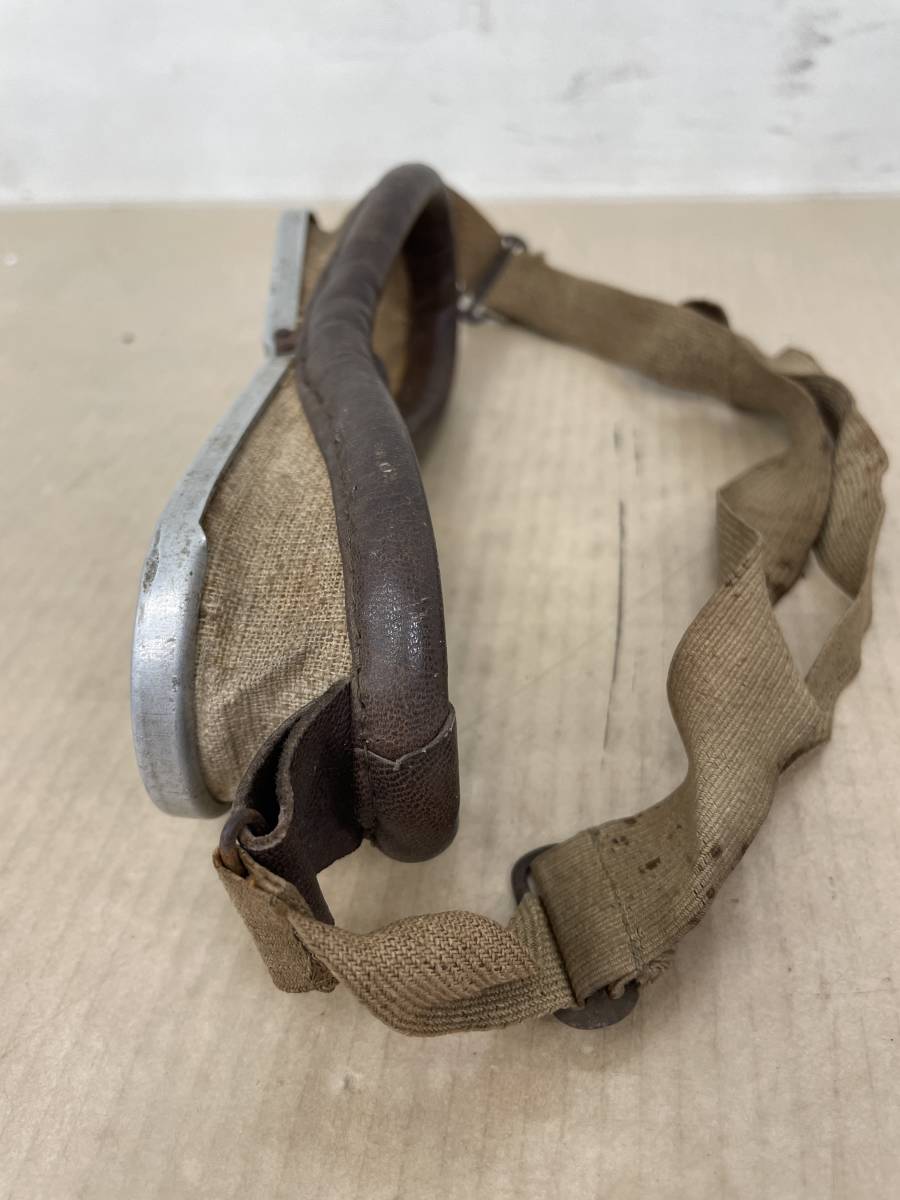 ム 22415-②◇旧日本軍 航空眼鏡 飛行眼鏡 日本海軍 ミリタリー