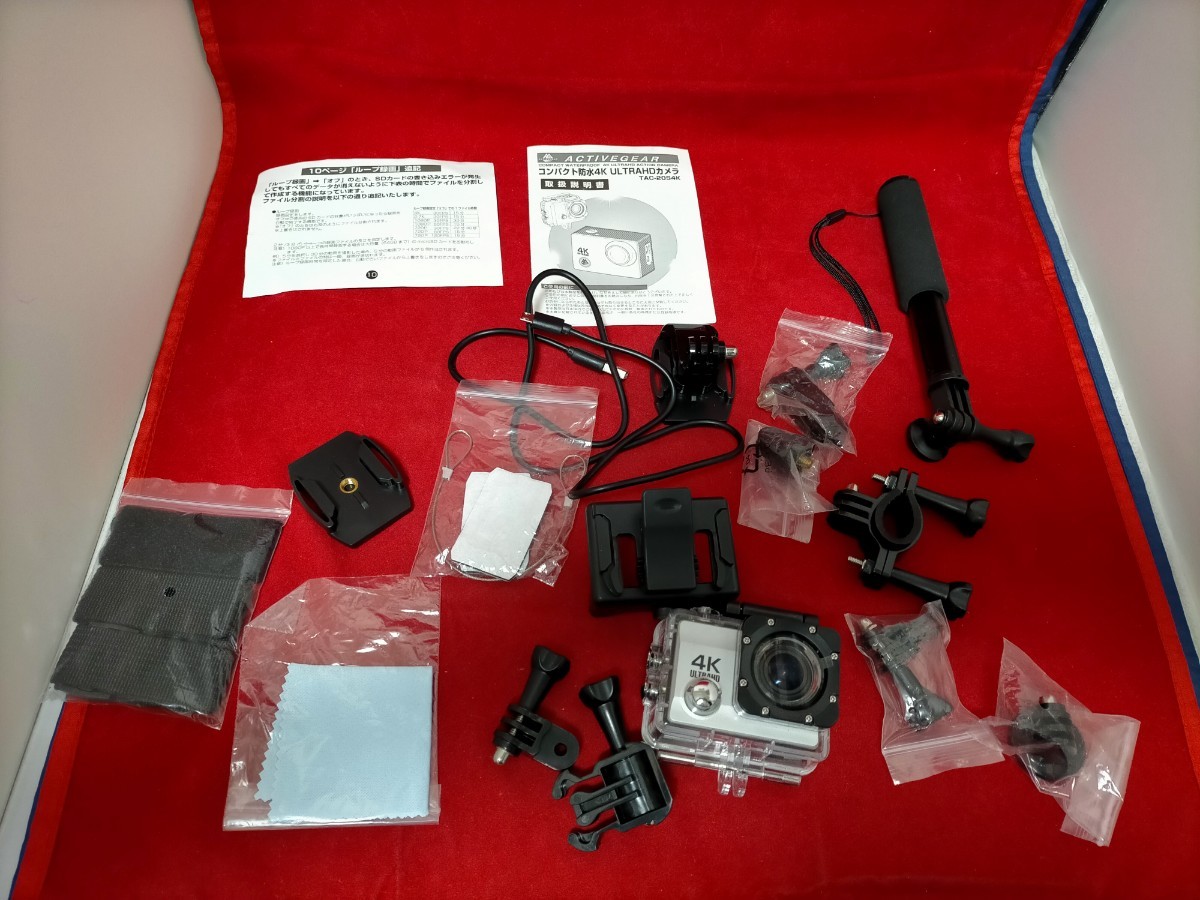 美品　アクションカム　コンパクト　防水カメラ　ULTRA HDカメラ　TAC-20S4K メモリー1G付き