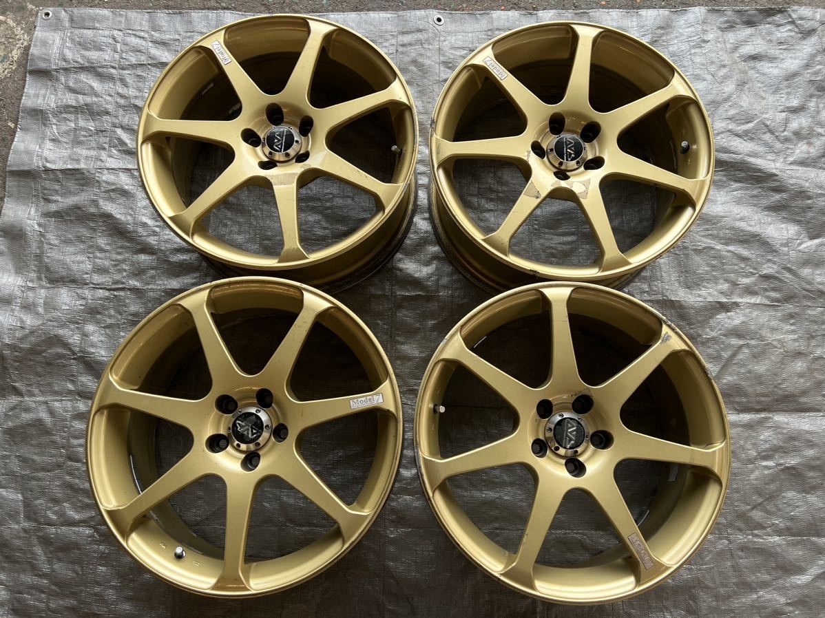 絶版！ヨコハマ AVS モデル7/17×7j+50/5穴PCD100/4本セット 軽量 当時物