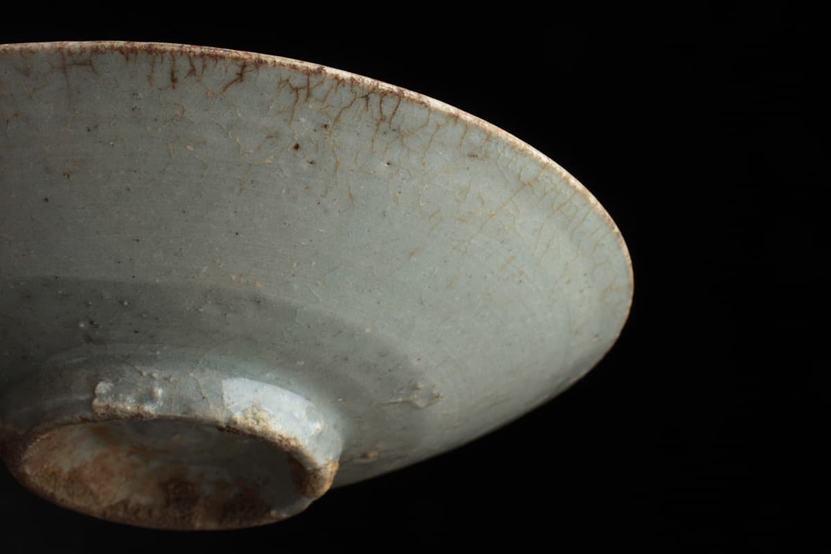 HY513 朝鮮古美術 李朝 白磁小皿・李朝皿 径13.3cm 重165g・李朝白瓷皿