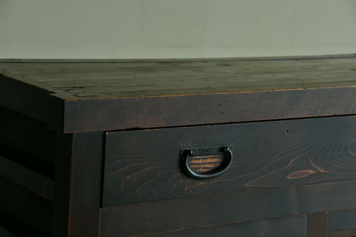 骨董品】水屋 和箪笥 時代箪笥 和家具 収納家具 古道具 格子戸 