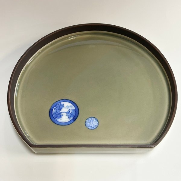 未使用 保管品 希少 ◆ 宮内庁御用達 深川製 百年庵 菓子器 ◆ 深川製磁 皿 プレート 和 食器 札幌発