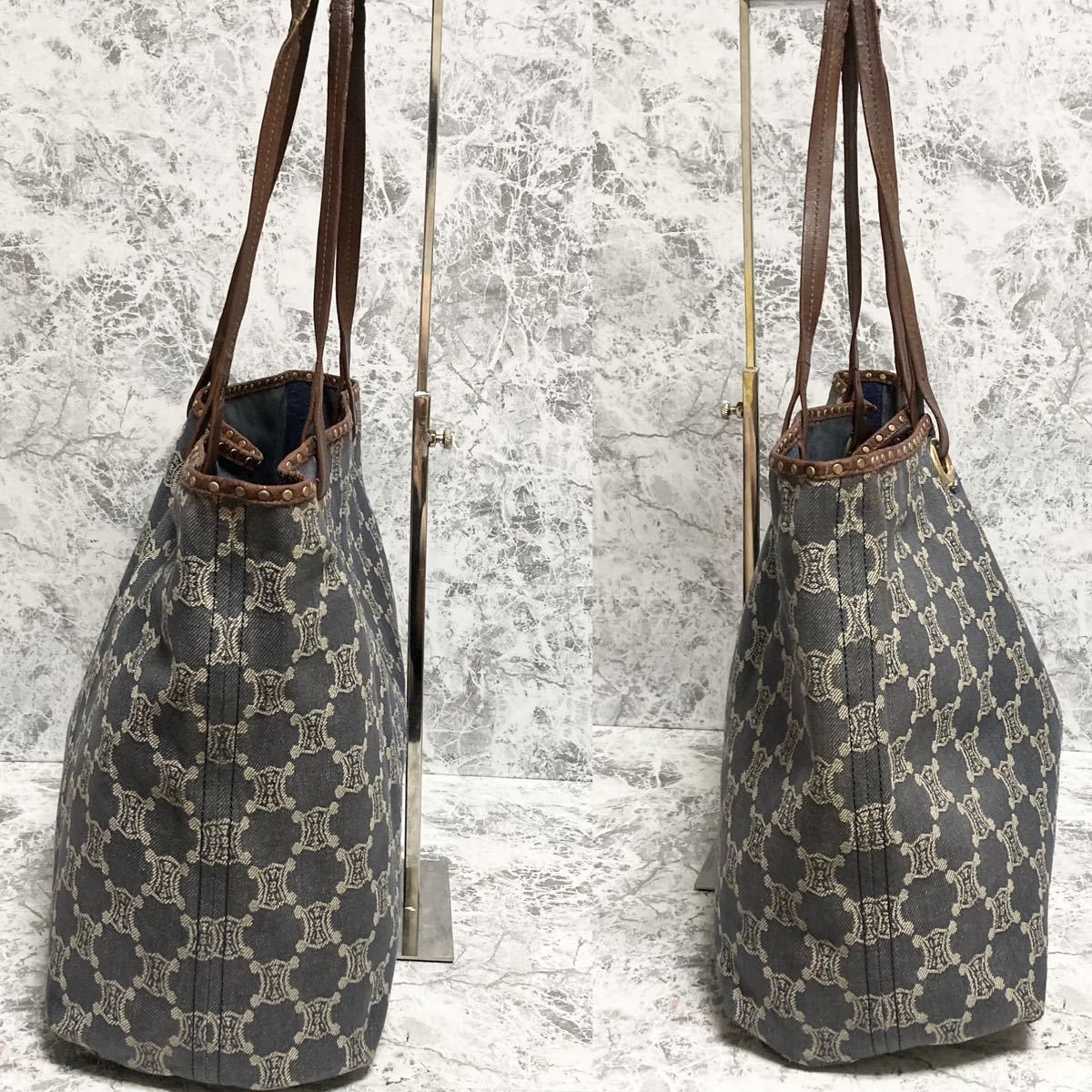 1円 CELINE セリーヌ パリマカダム トリオンフ マカダム柄 デニム  