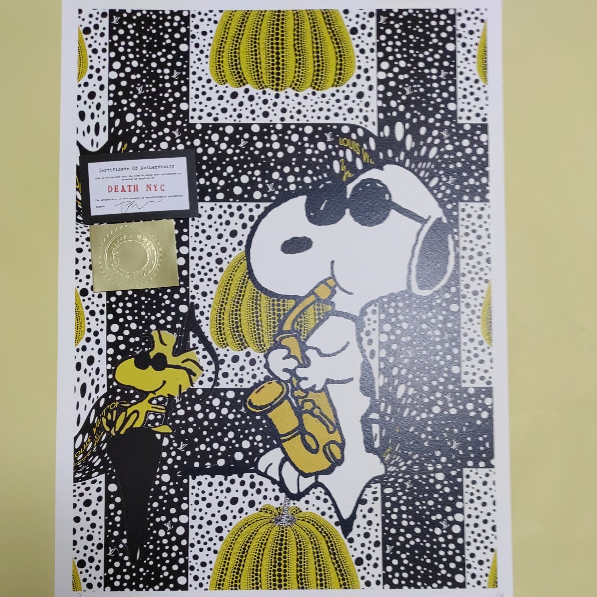 DEATH NYC 世界限定100枚 アートポスター スヌーピー SNOOPY 草間彌生