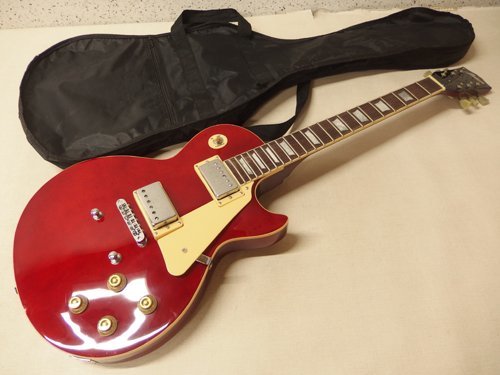 0430260k【サイズB】Maison メイソン エレキギター/赤/レッド/全長100cm/ソフトケース付き/中古品